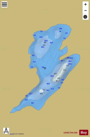 Moredoolig (Lough) depth contour Map - i-Boating App