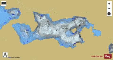 Cloonaghlin Lough depth contour Map - i-Boating App