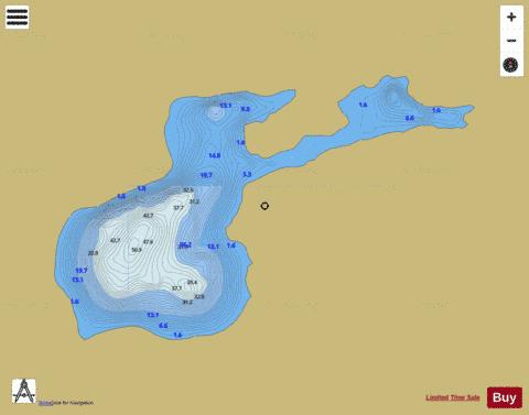 Slievenashaska Lough depth contour Map - i-Boating App