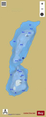 Glenkeel Lough depth contour Map - i-Boating App