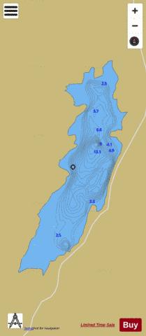 Auger Lake depth contour Map - i-Boating App