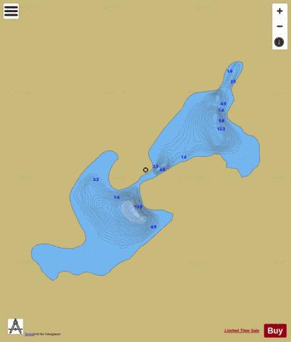 Glas Loughs depth contour Map - i-Boating App