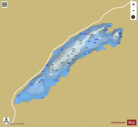 Looscaunagh Lough depth contour Map - i-Boating App