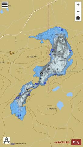 Caragh ( Lough ) depth contour Map - i-Boating App