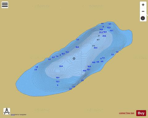 Cappanalea ( Lough ) depth contour Map - i-Boating App