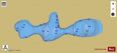 Shad Lough depth contour Map - i-Boating App
