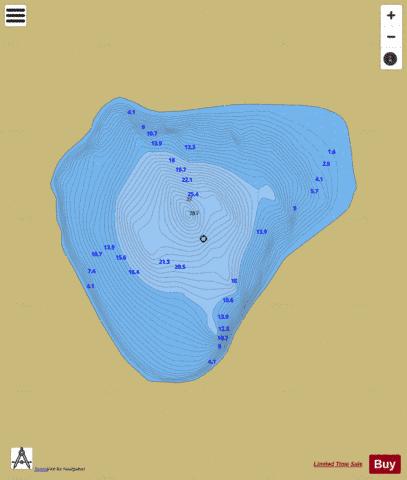 Doonis Lough depth contour Map - i-Boating App