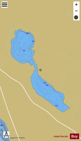 Cloonagh Lough depth contour Map - i-Boating App