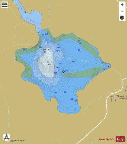 Oakport Lough depth contour Map - i-Boating App