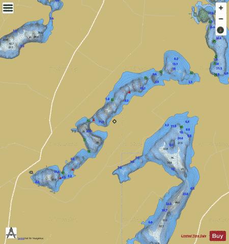Lake at Muckanagh depth contour Map - i-Boating App