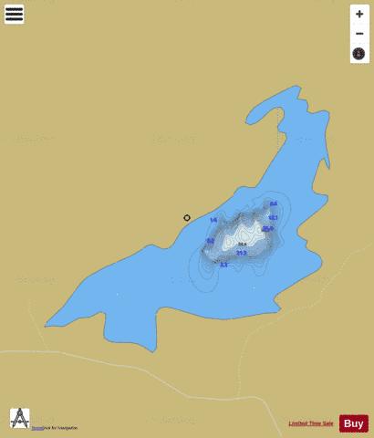 Lake at Gortlecka depth contour Map - i-Boating App