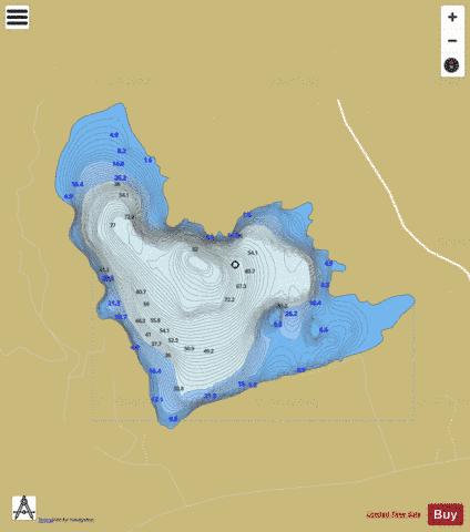 Inchiquin Lough depth contour Map - i-Boating App