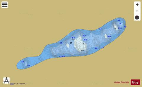 Lake at Aglish depth contour Map - i-Boating App