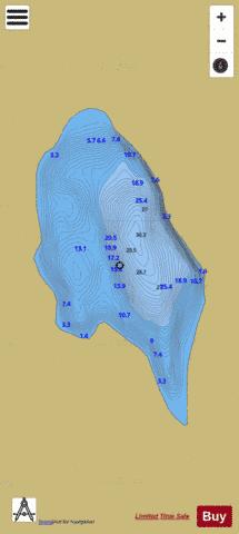 Carras Lough depth contour Map - i-Boating App