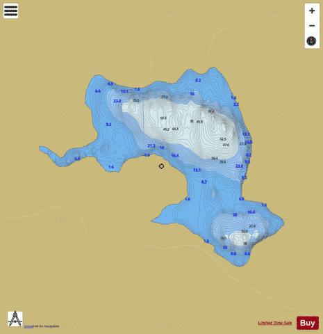 Buffy Lough depth contour Map - i-Boating App