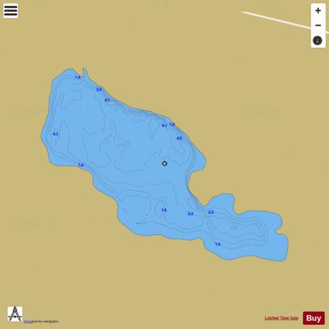 Bekan Lough depth contour Map - i-Boating App