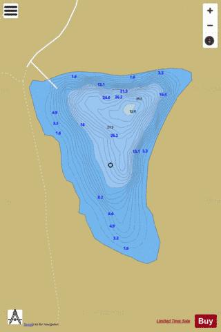 Aille Lough depth contour Map - i-Boating App