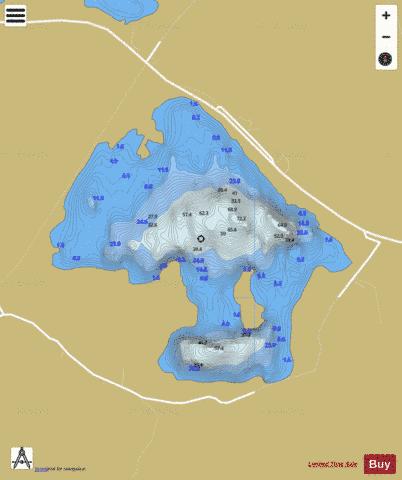 Athry Lough depth contour Map - i-Boating App