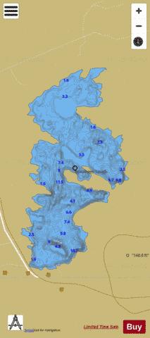 Maumeen Lough depth contour Map - i-Boating App
