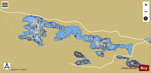 Ballynahinch Lake depth contour Map - i-Boating App