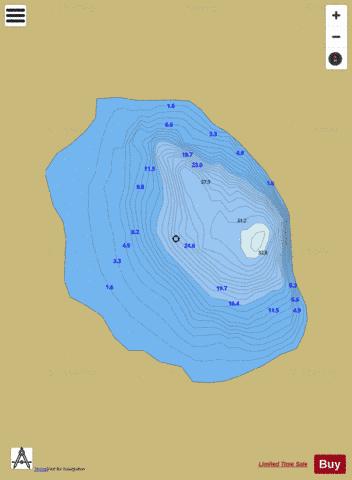 Barnahallia Lough depth contour Map - i-Boating App