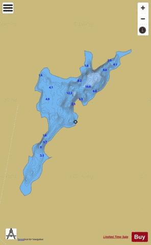 Cam (Lough) depth contour Map - i-Boating App