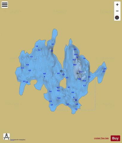 Agh ( Lough ) depth contour Map - i-Boating App