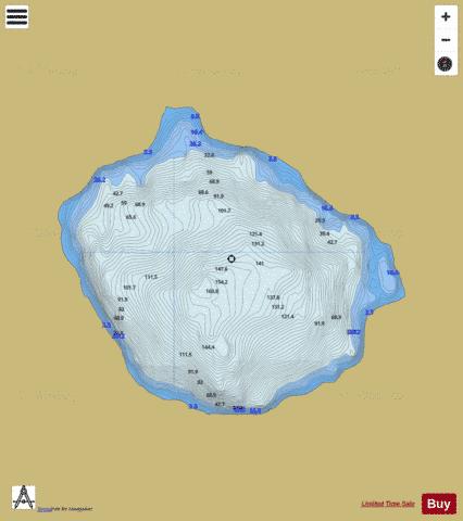 Lugacolliee Lake depth contour Map - i-Boating App