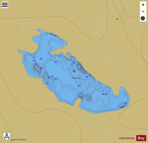 Tully ( Lough ) depth contour Map - i-Boating App