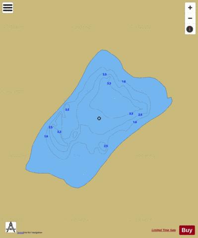 Scardaun Lough depth contour Map - i-Boating App