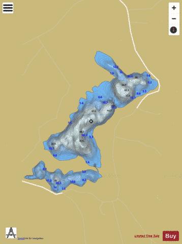 Ballymore Lough depth contour Map - i-Boating App