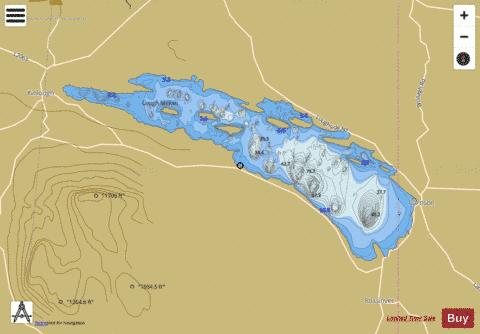 Melvin ( Lough ) depth contour Map - i-Boating App