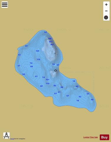 Lackagh Lough depth contour Map - i-Boating App