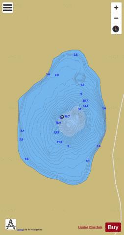 Hollywood Lough depth contour Map - i-Boating App