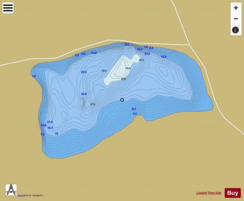 Annaghierin Lough depth contour Map - i-Boating App