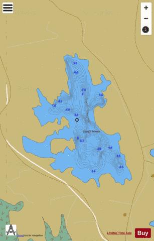 Meela ( Lough ) depth contour Map - i-Boating App
