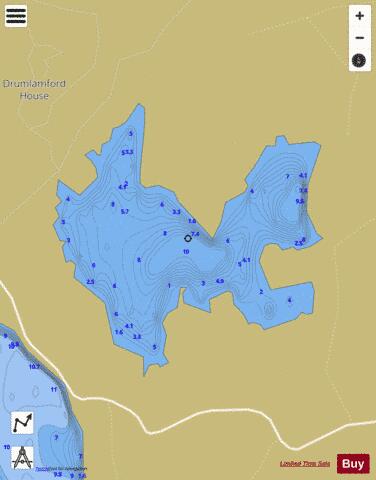 Loch Dornal (Cree Basin) depth contour Map - i-Boating App