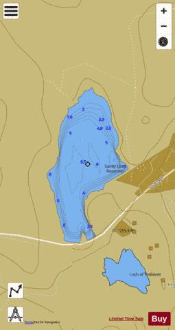 Sandy Loch (Shetland) depth contour Map - i-Boating App