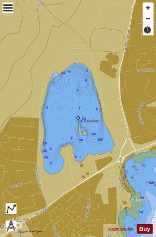 Loch of Clickhimin (Shetland) depth contour Map - i-Boating App