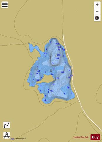 Punds Water depth contour Map - i-Boating App