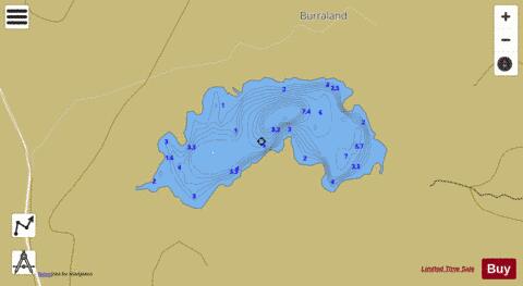 Loch Of Burraland depth contour Map - i-Boating App