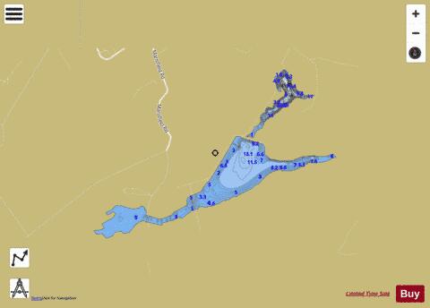 Threipmuir + Harelaw Reservoirs depth contour Map - i-Boating App
