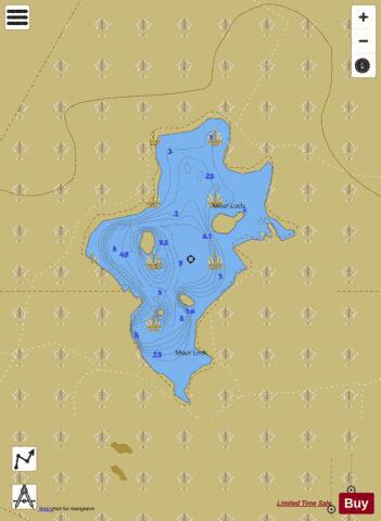 Moor Dam (Forth Basin) depth contour Map - i-Boating App