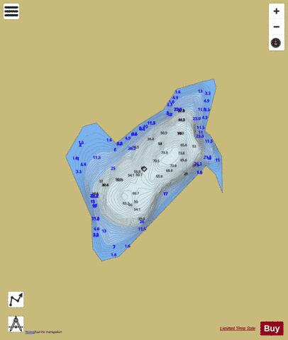 Loch Fender depth contour Map - i-Boating App