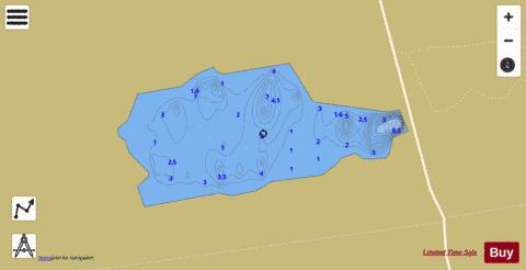Pond Of Drummond depth contour Map - i-Boating App