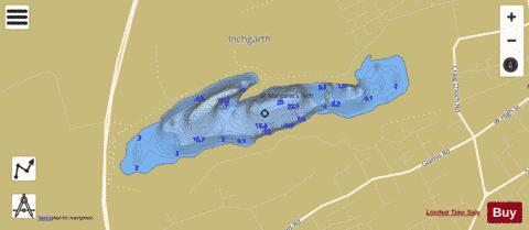Loch Of Forfar depth contour Map - i-Boating App