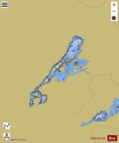 Loch Crocach depth contour Map - i-Boating App