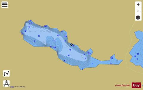 Loch Derclach depth contour Map - i-Boating App