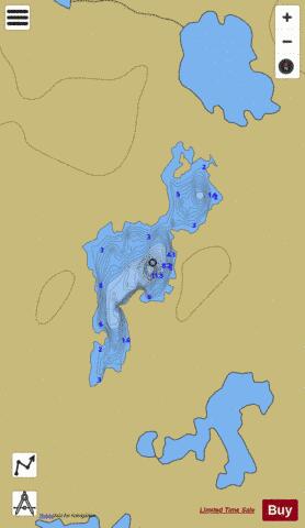 Muckle Lunga Water (Shetland) depth contour Map - i-Boating App