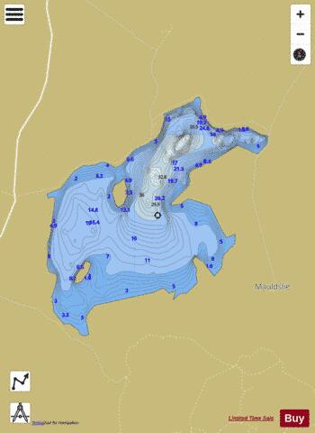 Gladhouse Reservoir (Forth Basin) depth contour Map - i-Boating App